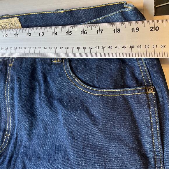 Red Head Men Jeans size 40x34 Blue Mid Rise Straight Leg Heavy Duty with Lining - Picture 2 of 11